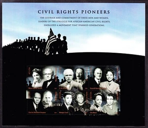 US 4384 42c Civil Rights Pioneers Mint Stamp Sheet - Picture 1 of 2
