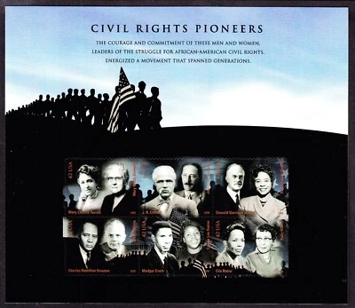 US 4384 42c Civil Rights Pioneers Mint Stamp Sheet - Image 1 of 2