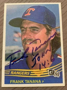 FRANK TANANA AUTOGRAPHED 1984 DONRUSS CARD W/COA - Picture 1 of 1