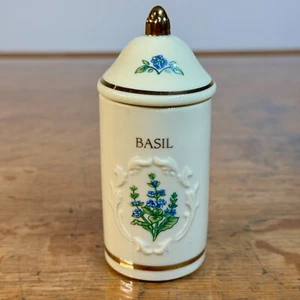 Vintage Basil The Lenox Spice Garden 1992 Fine Porcelain Spice Jar - Picture 1 of 5