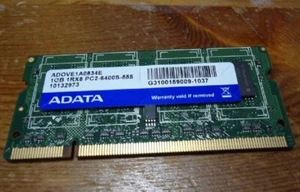 1GB PC2-6400 Laptop Memory SODIMM DDR2-800MHz ADATA ADOVE1A0834 200 Pin - Picture 1 of 3