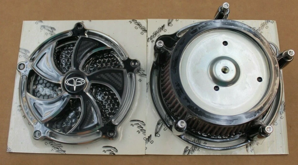 Precision Billet воздушный фильтр очиститель, турбина, Twin Cam Harley 1999-2015 - черный - Изображение 1 из 4