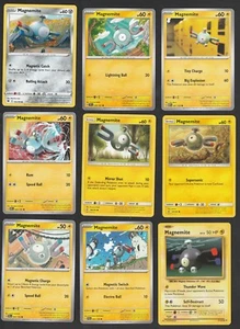 Magnemite Pokemon Card Collection Set of 9 English Cards Lightning Type - Picture 1 of 1