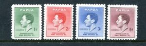 Papua 118-121, MNH,  Coronation 1937 Queen Elizabeth & King George VI