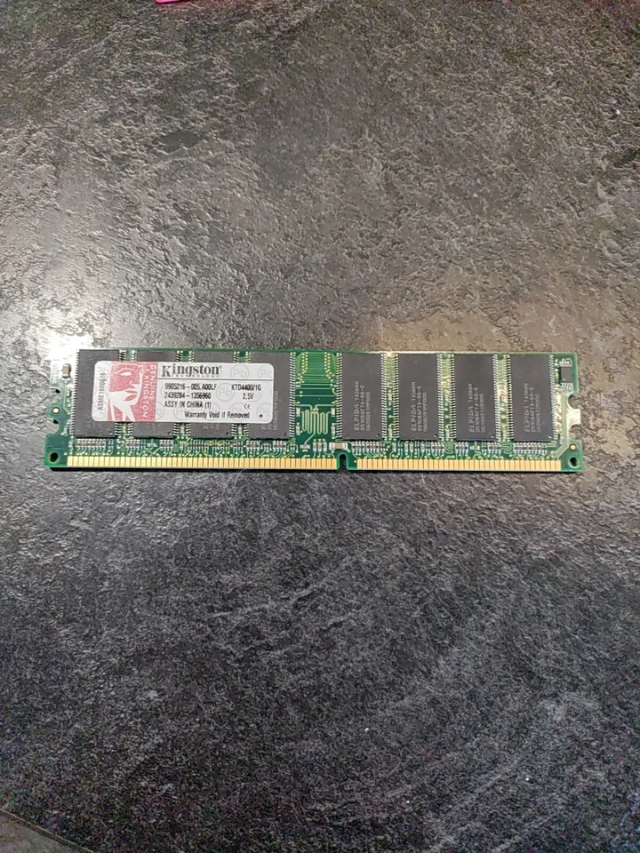 Kingston 1GB PC2100 DDR-266MHz CL2.5 DIMM ( KTD4400/1G 9905193-156.A00LF ) REF - Image 1 of 2