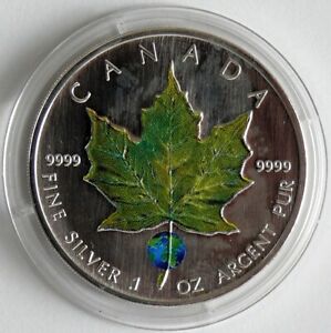 Kanada 5 Dollars 2004 Maple Leaf - Four Seasons - Summer, Privy, 1 Oz Silber