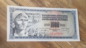YUGOSLAVIA 1000 DINARS 1974 - UNC - SERIE AA - Picture 1 of 2