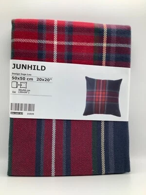 IKEA Junhild 20x20" Cushion Cover Blue Red Size 304.167.57 - New - Image 1 of 3