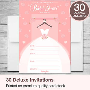 30 Bridal Shower Invitations with Envelopes - Wedding Shower Invitations