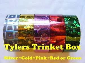 Holographic Foil Tape Card Making Scrapbooking Washi Craft Parcel Gift Wrap - Picture 1 of 18