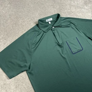 Peter Millar Summer Comfort Forge Perfomance Jersey Golf Polo Shirt Mens L Green - Picture 1 of 9