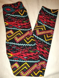LuLaRoe Leggings Kids L/XL NWOT Crazy Shapes Stripes NEW OS - Picture 1 of 3