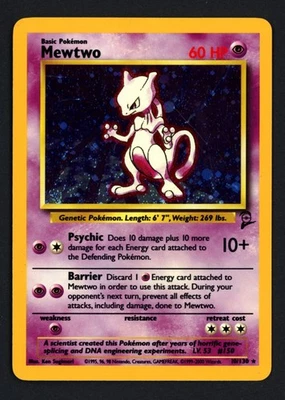 Mewtwo 10/130 Base Set 2 Holo Rare Pokemon TCG - Image 1 of 2