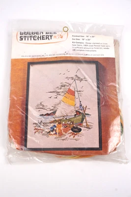 Vintage Golden Bee Stitchery "Sailing" Embroidery Cross Stitch Kit #607 - Image 1 of 4