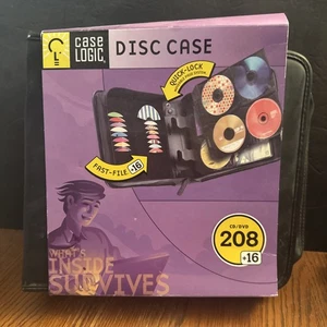 NOS Case Logic 208 Cd Wallet Book dvd blue ray case storage KSR208 Model - Picture 1 of 23