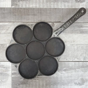 Chicago Johnson Cast Iron Skillet Plett Pan Norway Sweden Andersonville Rare - Picture 1 of 9