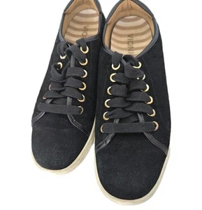 Vionic Womens Brinkley Sneakers Shoes Size 7 Black Lace Suede Comfort Athleisure - Picture 1 of 7