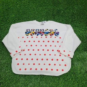 Vintage Panda Sweatshirt Womens XL 24x23 Boxy Baggy - Picture 1 of 14