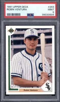 PSA 9 ⚡ Low POP ➡️ ROBIN VENTURA 1990-91 Upper Deck #21 White Sox - Image 1 of 2