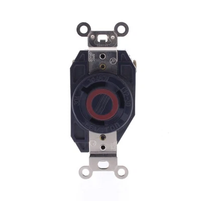 Salida de receptáculo de bloqueo Leviton 2680-065 giro giratorio 30A NEMA L12-30R a granel 480 V Foto 1 de 4