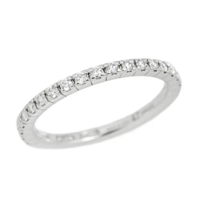 bvlgari #4.25 750WG White Gold K18WG Half Diamond Eternity Ring - Image 1 of 4