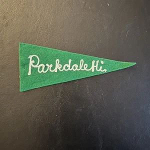 Parkdale High School Maryland Embroidered Pennant Mini Green Embroidered 5.75” - Picture 1 of 2