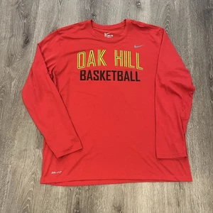 Oak Hill Basketball Academy Nike Dri Fit Longsleeve Shirt Size Men’s XL - Picture 1 of 5