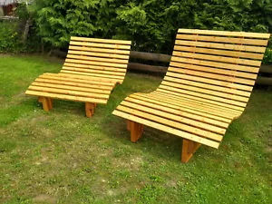 Sibirische Lärche Rhombusleiste Relaxbank Sinnesbank 6verschiedene Ausführungen - Bild 1 von 12