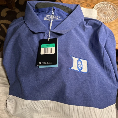 NIKE GOLF TOUR PERFORMANCE DRI-FIT POLO SHIRT SIZE 2XL DUKE BLUE DEVILS NWT Cover