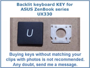 KEY for keyboard Asus ZenBook UX330CA UX330UAK UX330 UX330UA UX330C U3000UA - Afbeelding 1 van 11