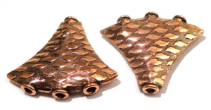 10 Pcs Triangle Bead 3 Hole Oxidized Copper Jewelry Supplies Bead ah-540 - Picture 1 of 1