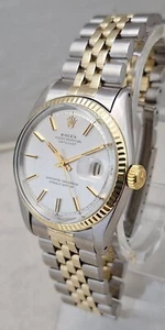 Rolex Oyster Perpetual Datejust 1601 14k/SS Gold Watch Jubilee ALL ORIGINAL 1966 - Picture 1 of 12