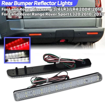 Clear For Land Rover Discovery 3 4 Rear Bumper Reflector LED Brake Reverse Light - Image 1 of 4