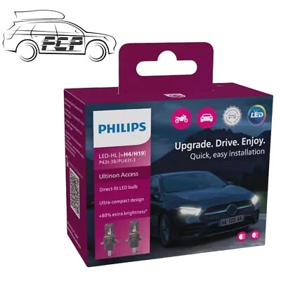 Philips Ultinon Access LED Car Headlight Bulbs H4/H19 (Twin Pack) 11342U2500CX - Image 1 of 3