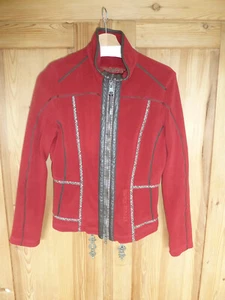 Edle Sportalm Microfleece Jacke, klassisch, weinrot, Gr. 38, top - Bild 1 von 2