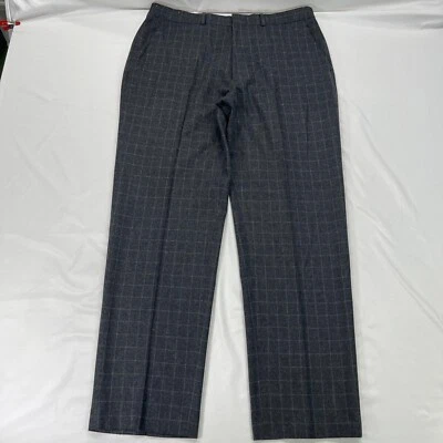 Vintage Polo Golf Ralph Lauren Wool Dress Pant Men 36x31 Gray Windowpane Trouser - Image 1 of 4