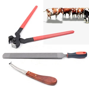 Kit de herramientas de corte de casco de caballo 3 en 1 cuchillo cortador de raspador de archivo de herradura NUEVO - Imagen 1 de 12