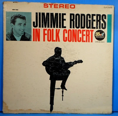 JIMMIE RODGERS  IN FOLK CONCERT LP 1963 ORIGINAL PRESS NICE CONDITION! VG/VG! - Image 1 of 4