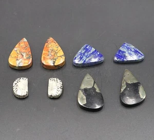 Natural Gemstones Pair, Lot 112.45 Cts Gemstone Cabochon Stone 15 mm to 28 mm - Picture 1 of 5