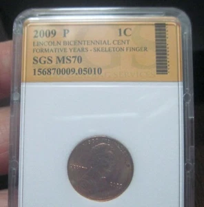 2009-P (USA) ONE CENT "SKELETON FINGER"  ---VERY SCARCE--- - Picture 1 of 6