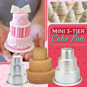 Mini Three-tiered Cake Pan Pudding Mold Muffin Decorating Mould Tools - Picture 1 of 17