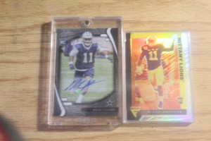 2021 Panini Absolute - Rookies Signatures #158 Micah Parsons and flux prizm RC