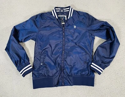 US Polo Assn - Solid Bomber Jacket - Blue - Image 1 of 4