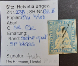 Strubel 23B1 / 23B weißrandig mit schw. Raute Befund Hermann 160,00++