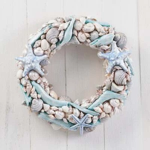 14" Coastal Shell Wreath - Picture 1 of 2