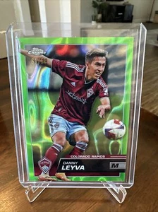 2023 Topps Chrome MLS DANNY LEYVA NEON GREEN LAVA REFRACTOR RAPIDS 61/99 #97 - Picture 1 of 3