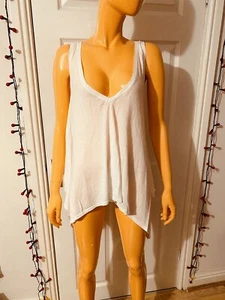 Elizabeth and James Textile White V Neck Zuma Tee Top RRP £70 Size XS NWT - Picture 1 of 11