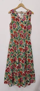 Cotton Womens Floral Print Cotton Maxi Dress Casual Maxi  Summer Boho - Picture 1 of 13