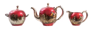 Imperial Russia c1895 Silver/Enamel Tea Set “Seasons” by I. Morozov (Морозовъ). - Picture 1 of 16