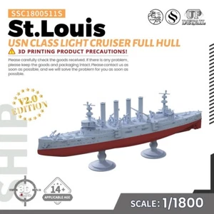 SSMODEL 1/1800 Military Model Kit USN St.Louis Class Light Cruiser Full Hull - Picture 1 of 4